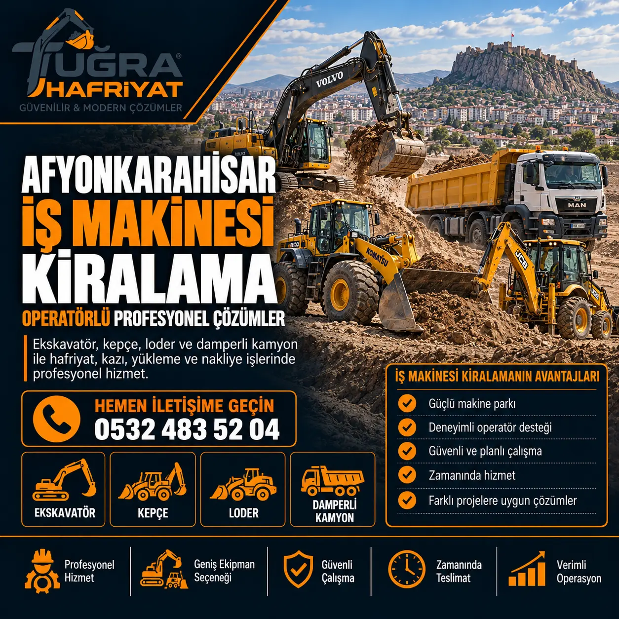Afyonkarahisar İş Makinesi Kiralama