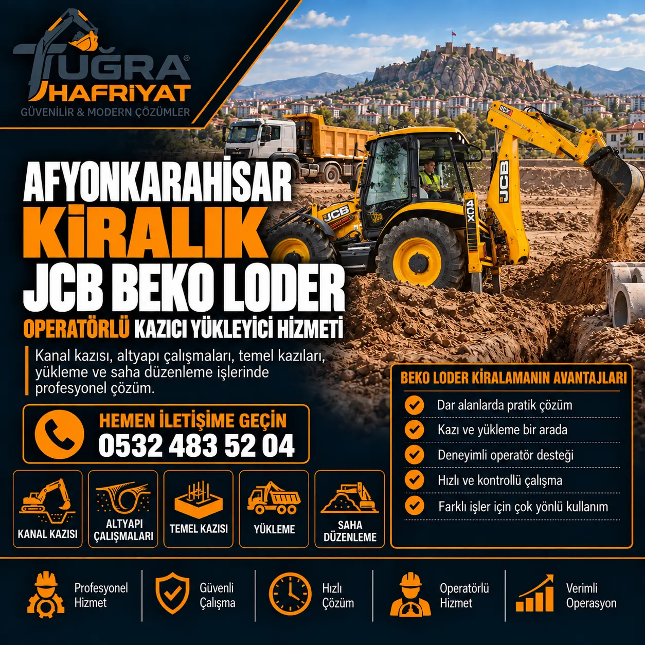 Afyonkarahisar Kiralık JCB Beko Loder