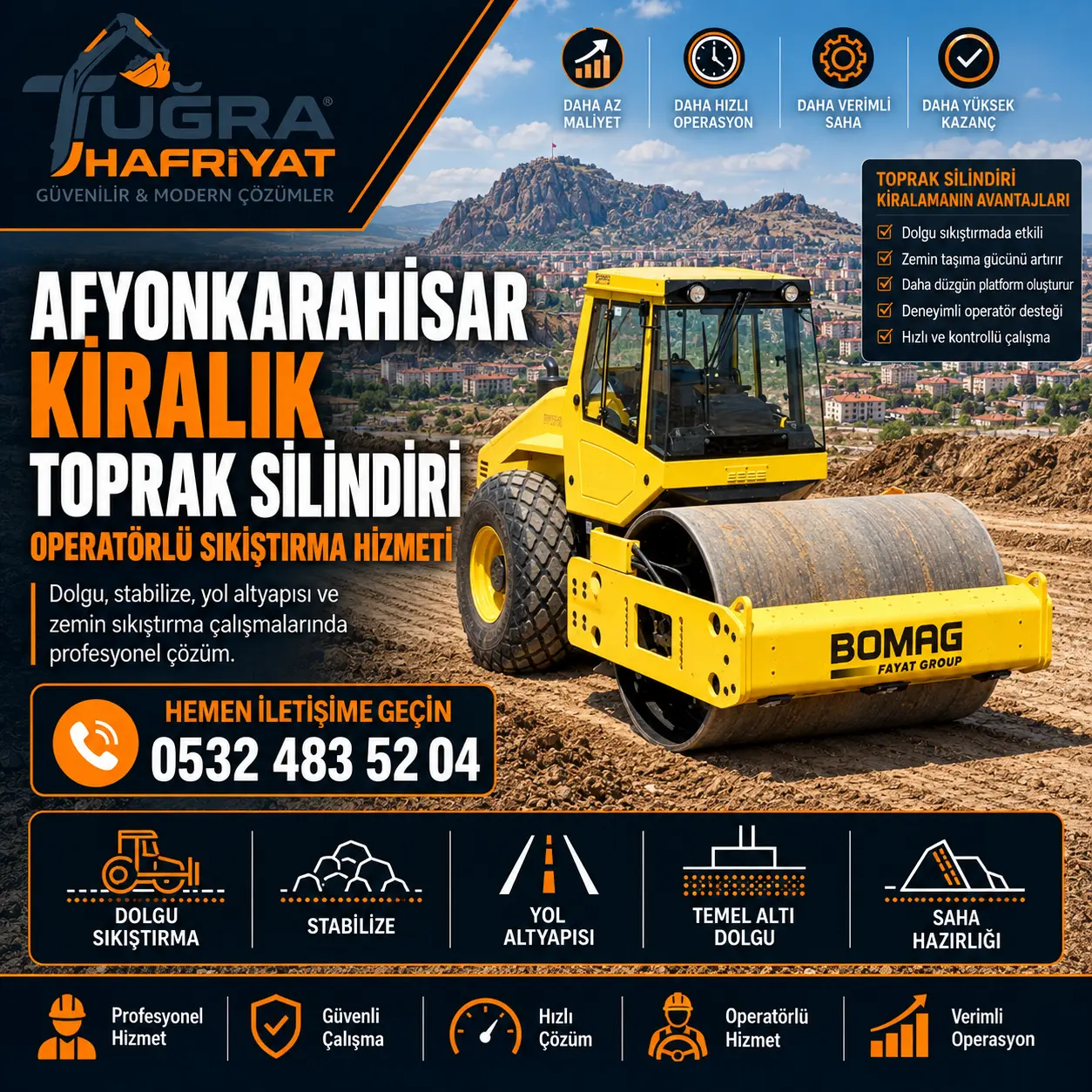 Afyonkarahisar Kiralık Toprak Silindiri