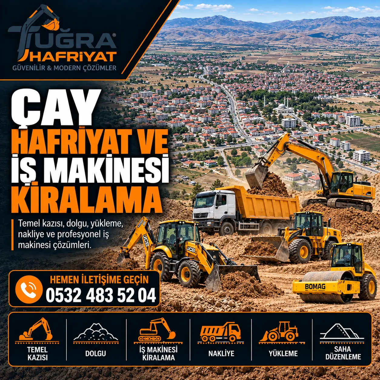 Çay Hafriyat ve İş Makinesi Kiralama