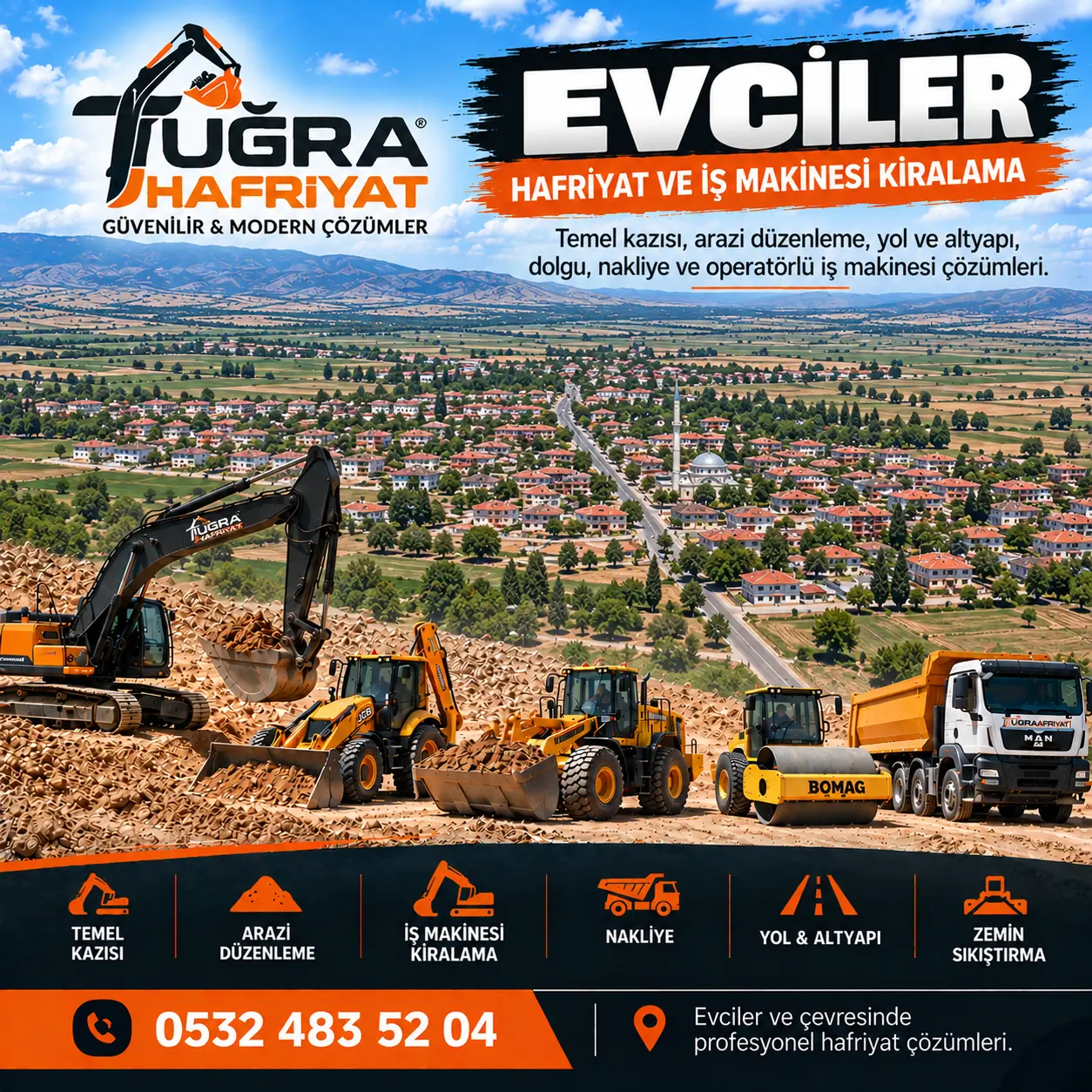 Evciler Hafriyat ve İş Makinesi Kiralama